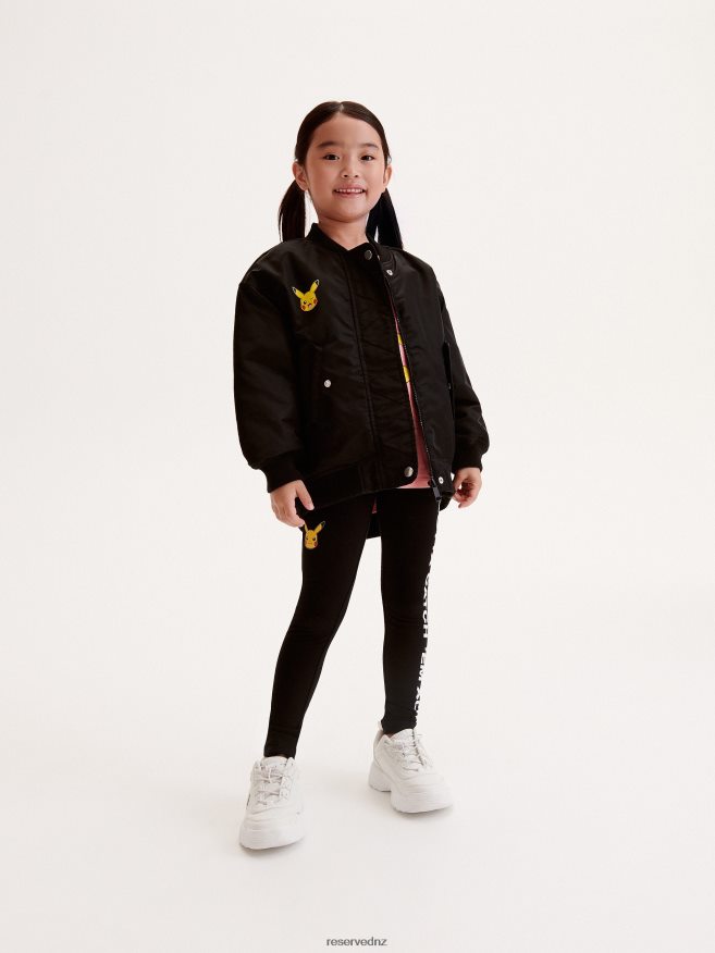 Reserved Girls Pokemon Hoodie P6H08T1766 Apparel Black