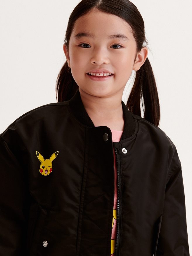 Reserved Girls Pokemon Hoodie P6H08T1766 Apparel Black