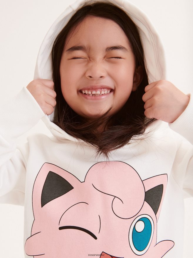 Reserved Girls Pokemon Hoodie P6H08T1814 Apparel Cream