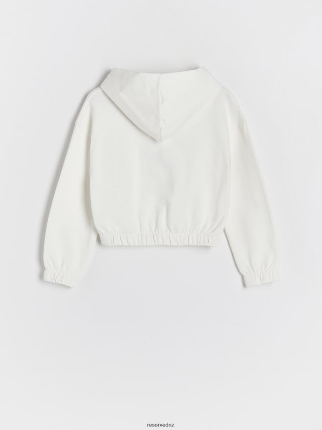 Reserved Girls Pusheen Cropped Hoodie P6H08T1838 Apparel Cream