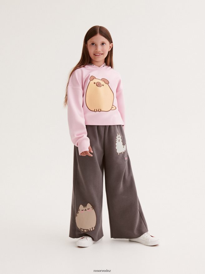 Reserved Girls Pusheen Hoodie P6H08T1728 Apparel Pink