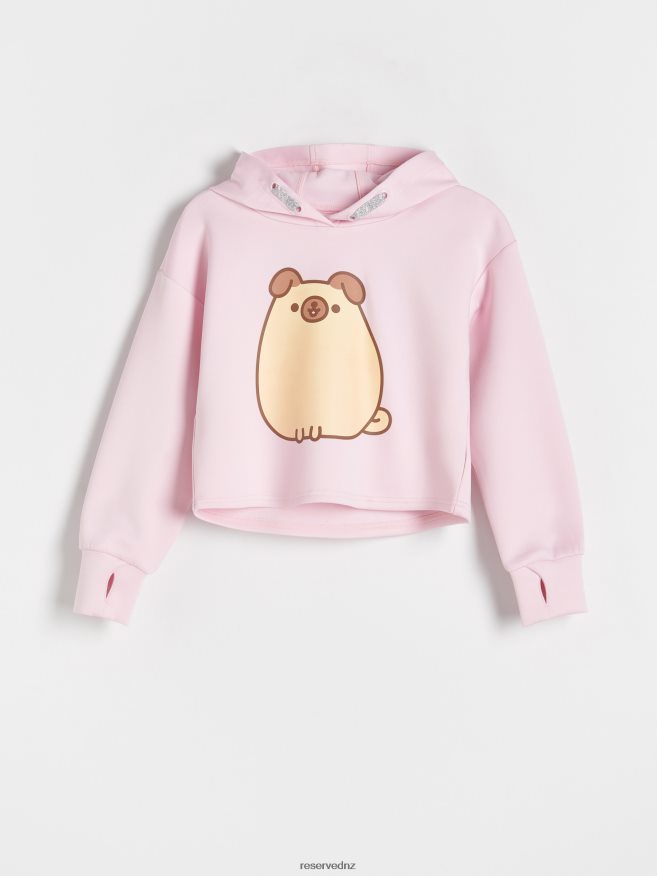 Reserved Girls Pusheen Hoodie P6H08T1728 Apparel Pink