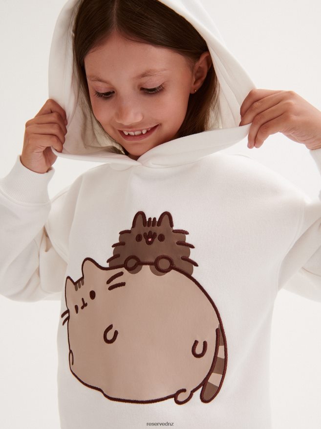 Reserved Girls Pusheen Hoodie P6H08T1827 Apparel Cream