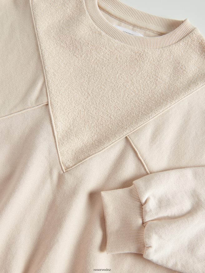 Reserved Girls Sweatshirt With Stitches P6H08T1913 Apparel Nude