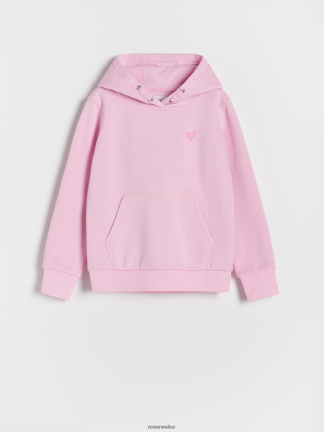 Reserved Girls Tracksuit Hoodie With Applique P6H08T1872 Apparel Pastel Pink