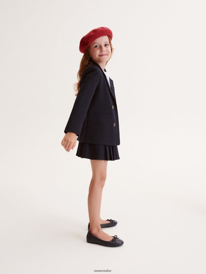 Reserved Girls Blazer With Decorative Buttons P6H08T1702 Apparel Navy