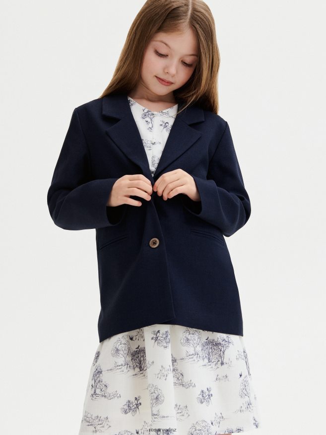 Reserved Girls Classic Blazer P6H08T1972 Apparel Navy