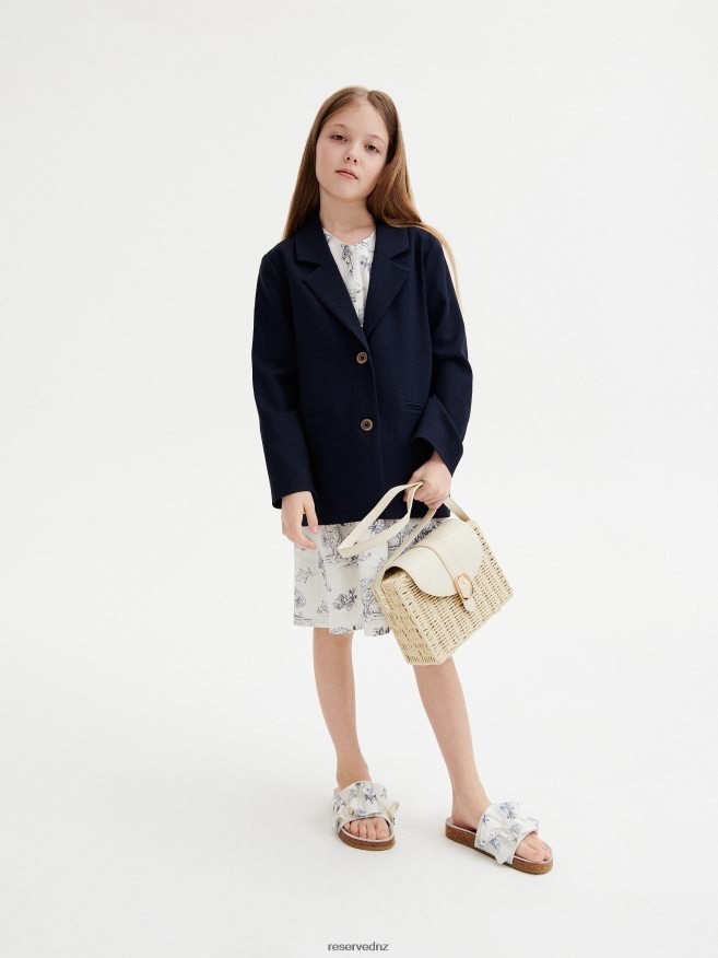 Reserved Girls Classic Blazer P6H08T1972 Apparel Navy