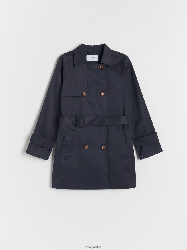 Reserved Girls Classic Trench Coat P6H08T1722 Apparel Navy