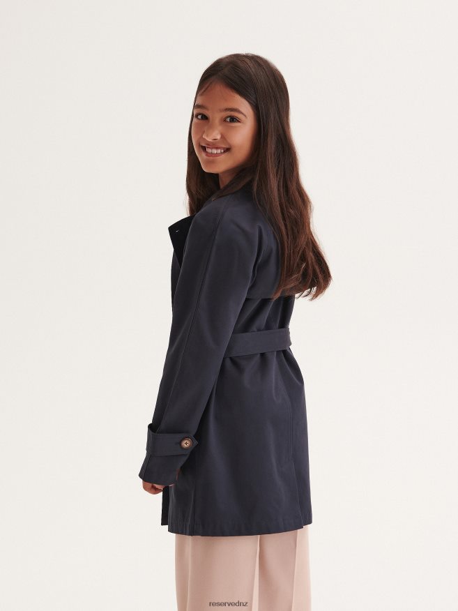 Reserved Girls Classic Trench Coat P6H08T1722 Apparel Navy