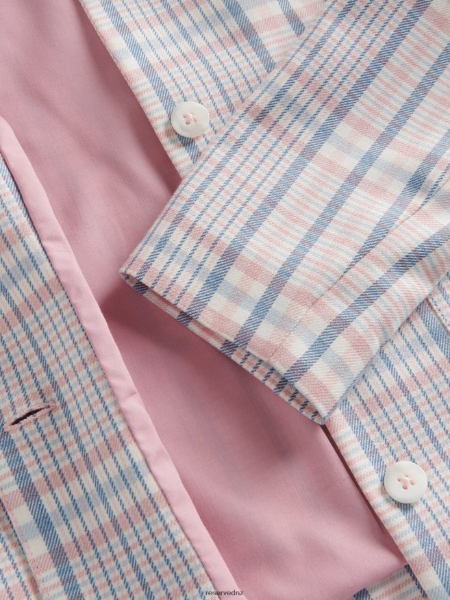 Reserved Girls Cropped Check Blazer P6H08T1714 Apparel Coral