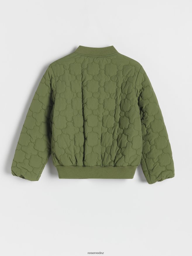 Reserved Girls Jacket With Decorative Quilting P6H08T1704 Apparel Green