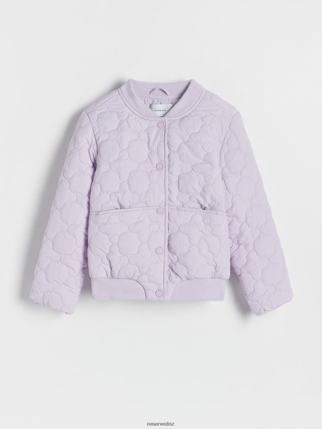Reserved Girls Jacket With Decorative Quilting P6H08T1705 Apparel Lavender