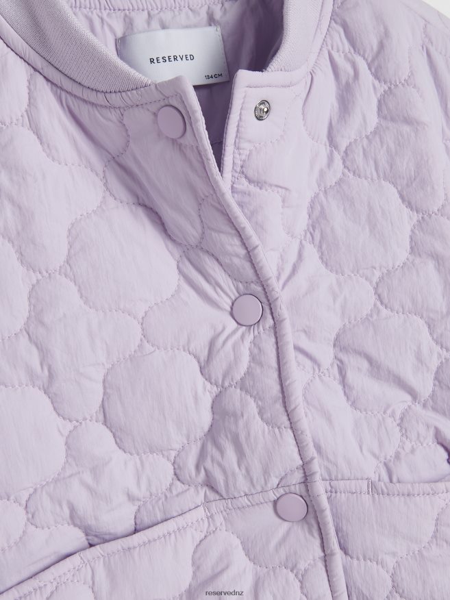 Reserved Girls Jacket With Decorative Quilting P6H08T1705 Apparel Lavender