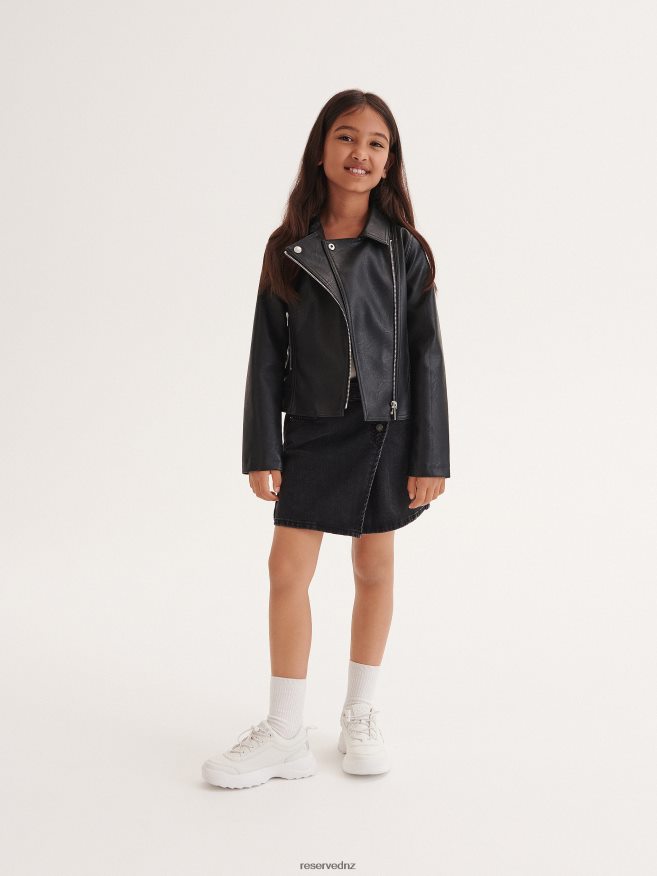 Reserved Girls Outer Jacket P6H08T1917 Apparel Black