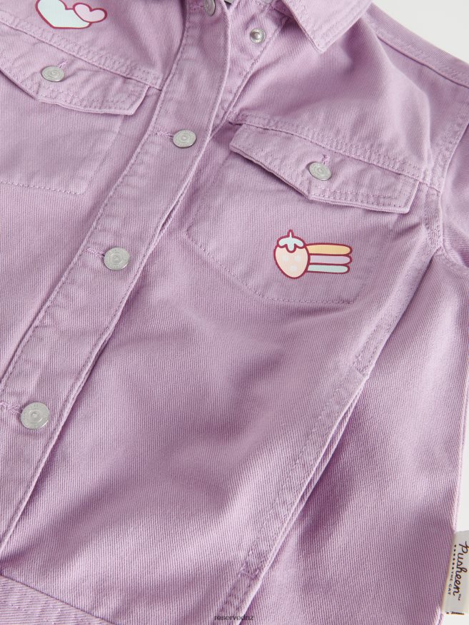 Reserved Girls Pusheen Denim Jacket P6H08T1828 Apparel Lavender