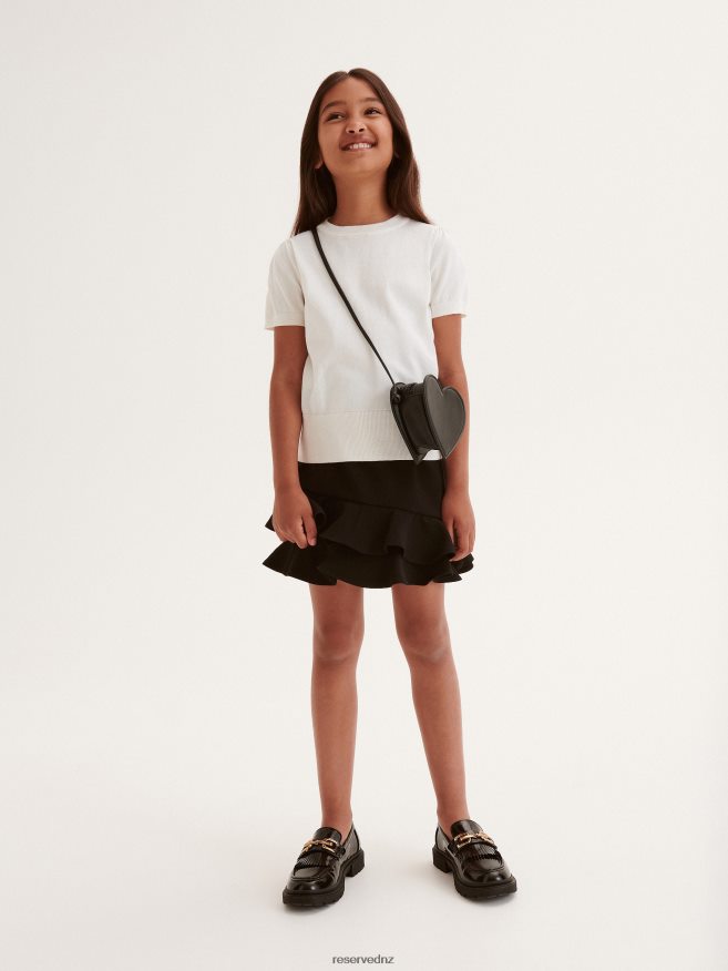 Reserved Girls Short Sleeve Jumper P6H08T1761 Apparel Cream