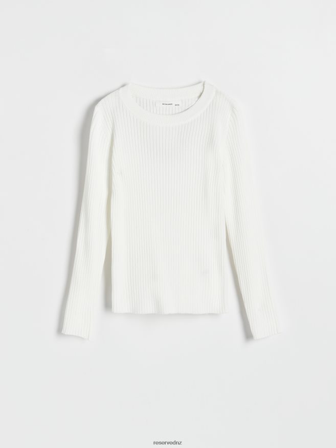 Reserved Girls Striped Sweater P6H08T1701 Apparel Cream