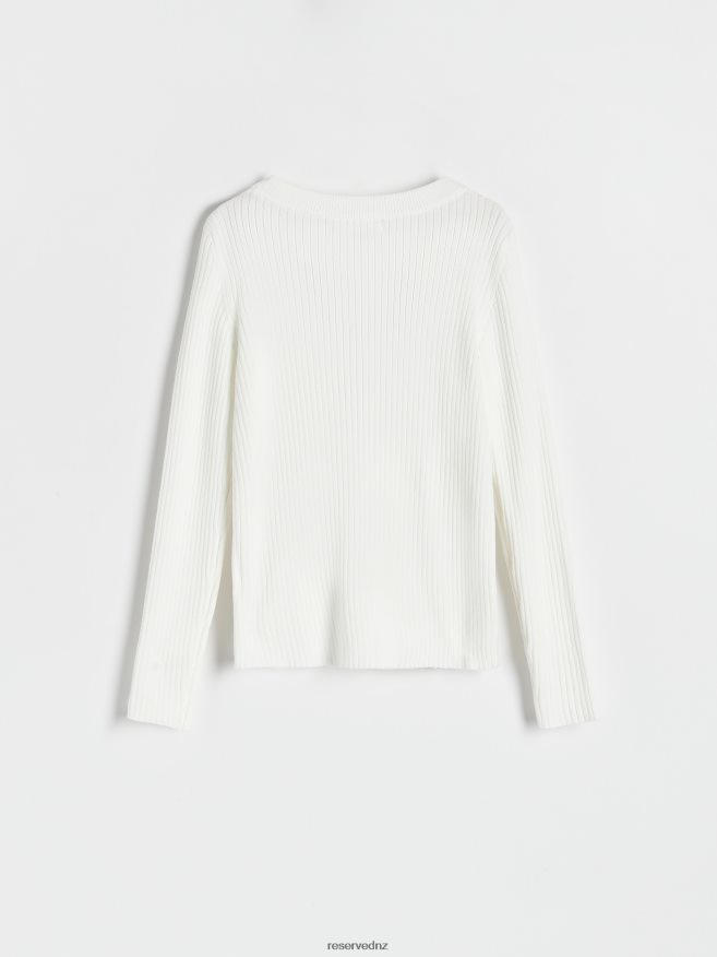 Reserved Girls Striped Sweater P6H08T1701 Apparel Cream