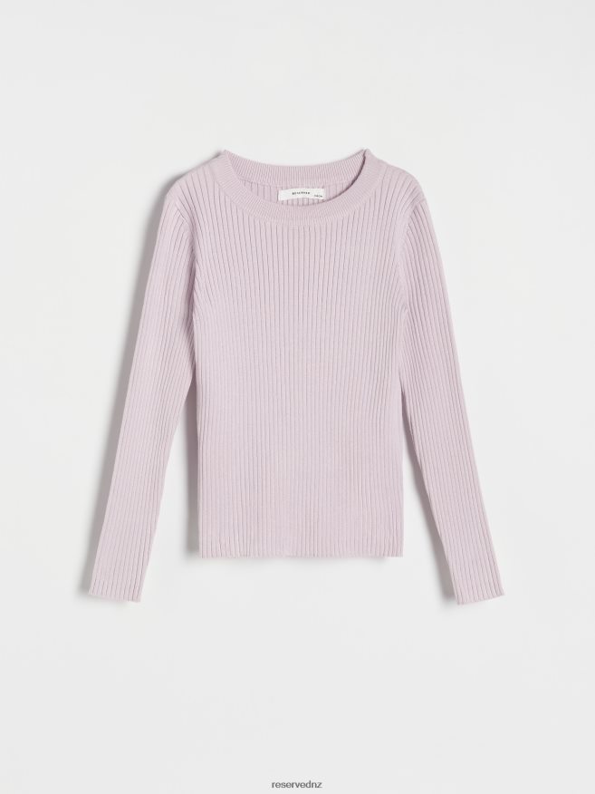 Reserved Girls Striped Sweater P6H08T1703 Apparel Lavender