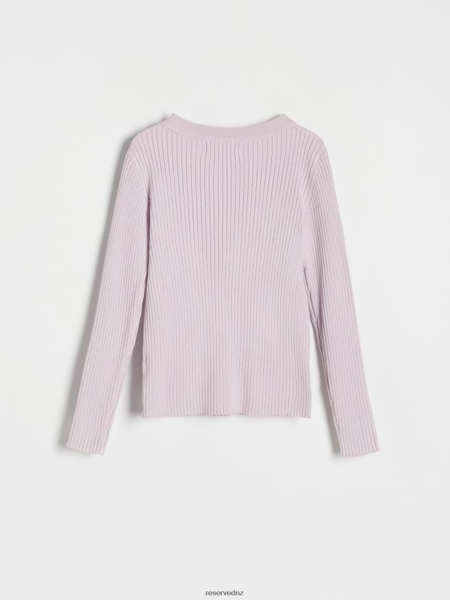Reserved Girls Striped Sweater P6H08T1703 Apparel Lavender