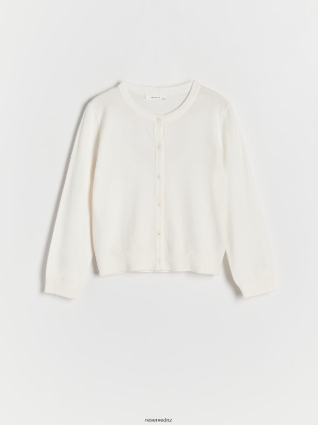 Reserved Girls Viscose Blend Cardigan P6H08T1725 Apparel Cream