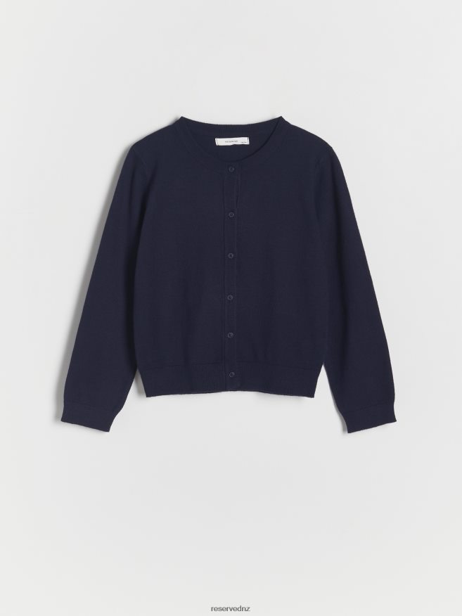 Reserved Girls Viscose Blend Cardigan P6H08T1784 Apparel Navy