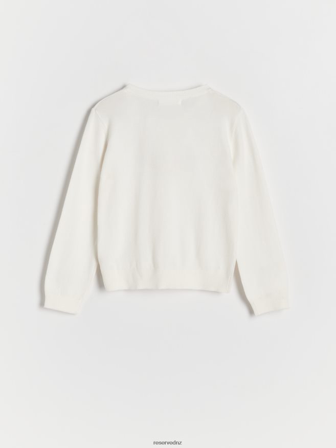 Reserved Girls Viscose Blend Cardigan P6H08T1924 Apparel Cream