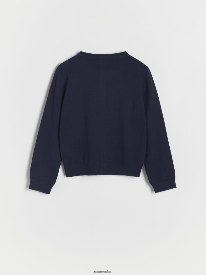 Reserved Girls Viscose Blend Cardigan P6H08T1930 Apparel Navy