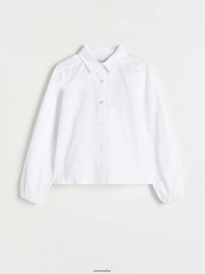 Reserved Girls Collar Shirt P6H08T1993 Apparel White