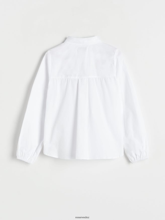 Reserved Girls Collar Shirt P6H08T1993 Apparel White