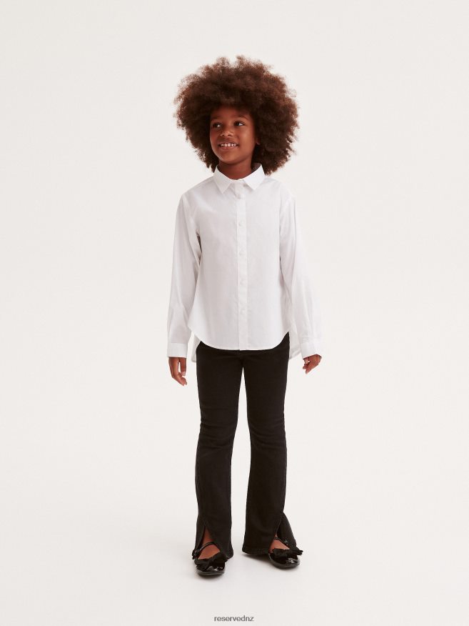 Reserved Girls Cotton Shirt P6H08T1931 Apparel White