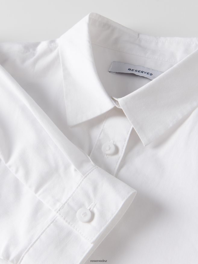 Reserved Girls Cotton Shirt P6H08T1931 Apparel White