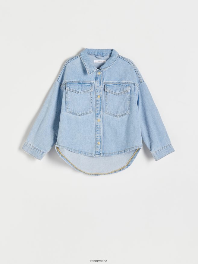 Reserved Girls Denim Shirt P6H08T1810 Apparel Blue