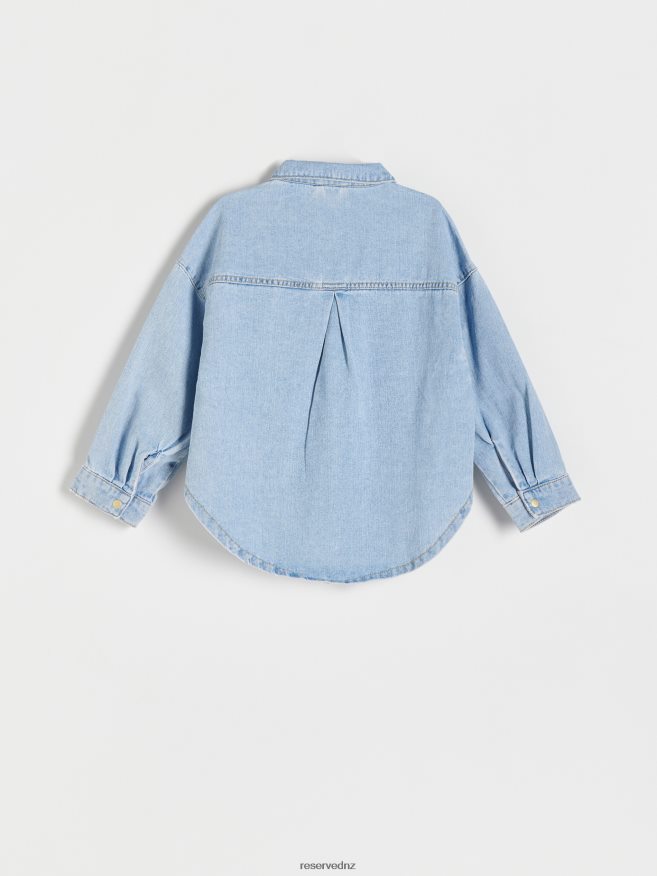 Reserved Girls Denim Shirt P6H08T1810 Apparel Blue