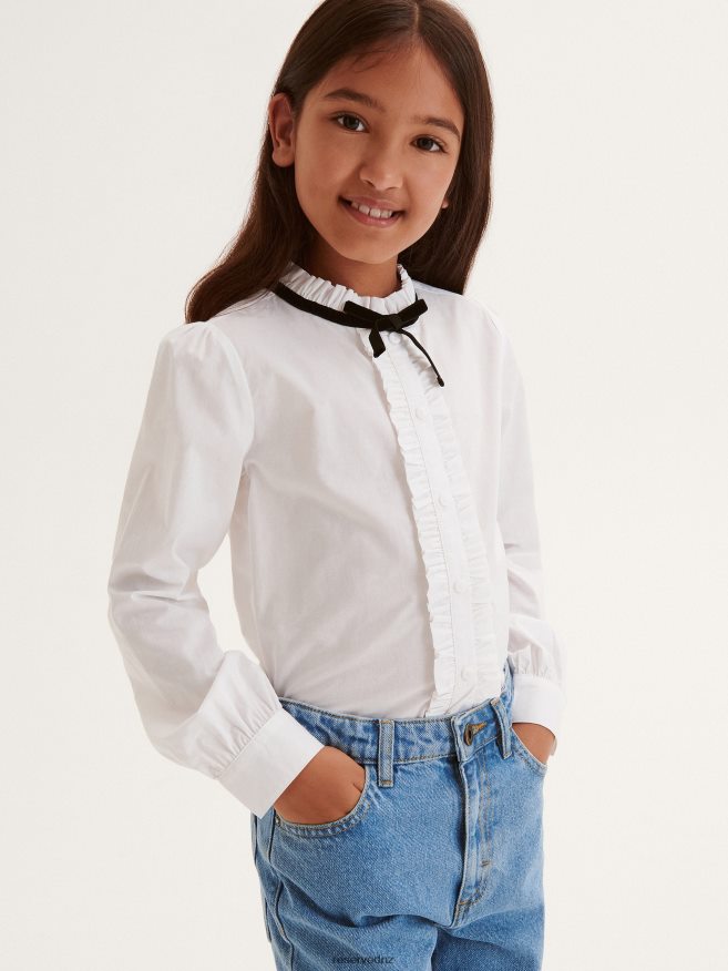 Reserved Girls Shirt P6H08T1874 Apparel White
