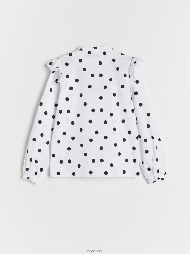 Reserved Girls Shirt With Frill Detail P6H08T1809 Apparel White