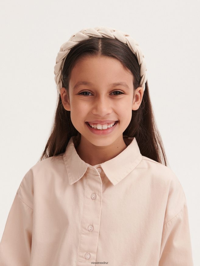 Reserved Girls Shirt With Tie Detail P6H08T1910 Apparel Nude