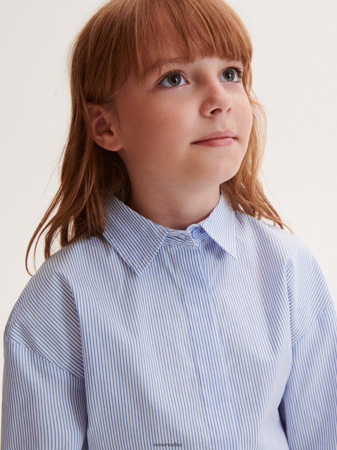 Reserved Girls Striped Shirt P6H08T1907 Apparel Blue