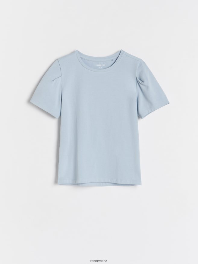 Reserved Girls Cotton T-Shirt P6H08T1719 Apparel Pale Blue
