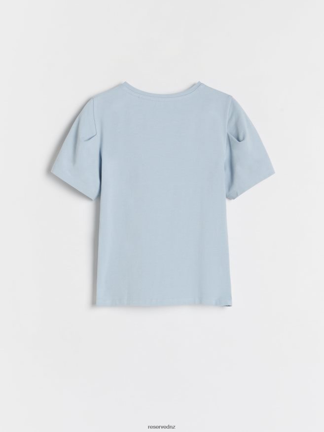 Reserved Girls Cotton T-Shirt P6H08T1719 Apparel Pale Blue
