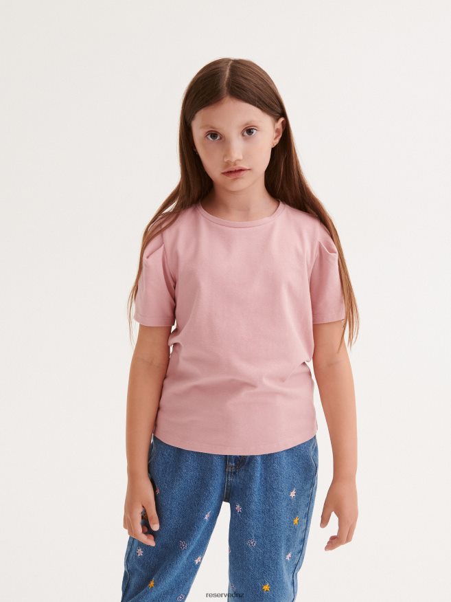 Reserved Girls Cotton T-Shirt P6H08T1723 Apparel Dusty Rose