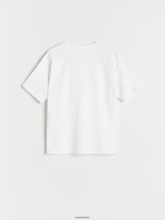 Reserved Girls Cotton T-Shirt P6H08T1754 Apparel White