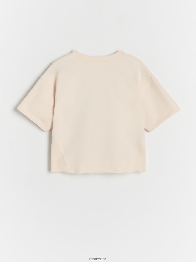 Reserved Girls Cotton T-Shirt P6H08T1797 Apparel Nude