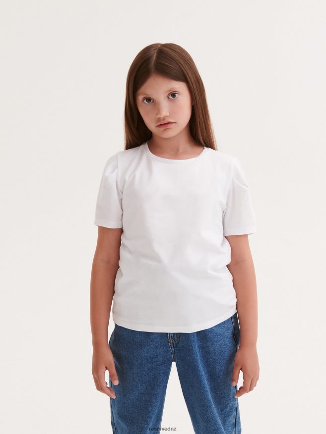 Reserved Girls Cotton T-Shirt P6H08T1800 Apparel White