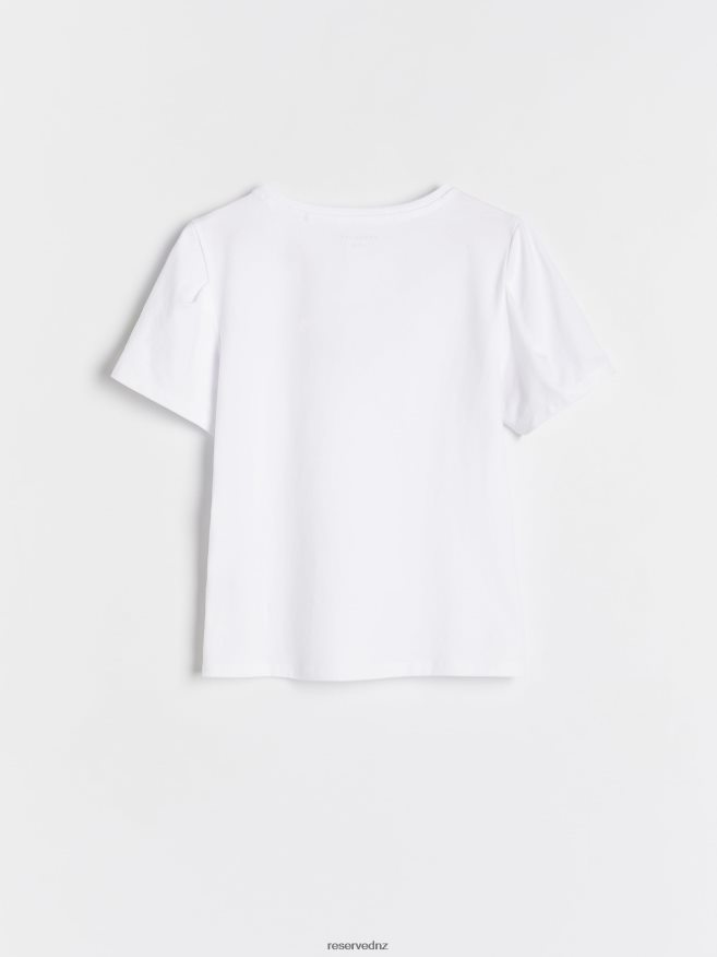 Reserved Girls Cotton T-Shirt P6H08T1800 Apparel White