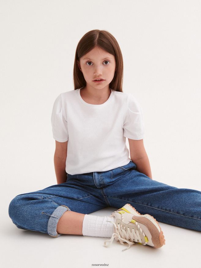 Reserved Girls Cotton T-Shirt P6H08T1800 Apparel White