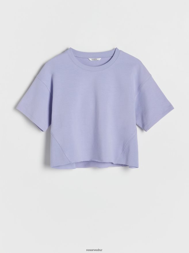 Reserved Girls Cotton T-Shirt P6H08T1880 Apparel Light Blue