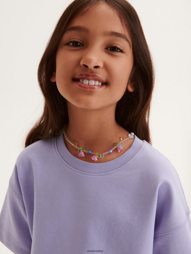 Reserved Girls Cotton T-Shirt P6H08T1880 Apparel Light Blue