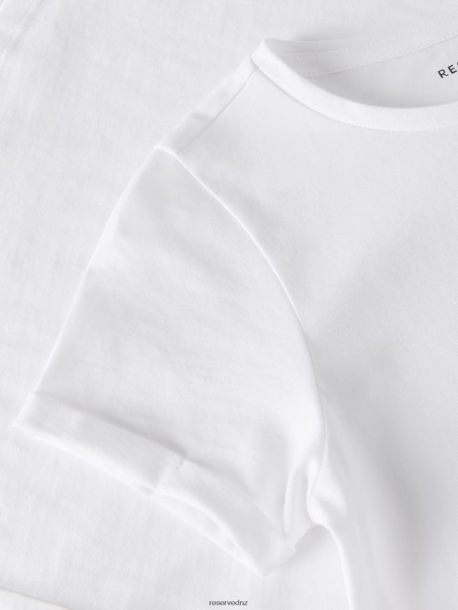 Reserved Girls Cotton T-Shirt P6H08T1921 Apparel White